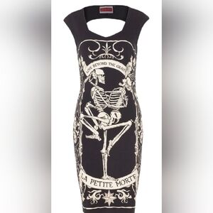 La Petite Morte Black Skeleton Mini Dress
